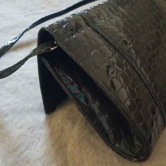 BCBG MAXAZRIA olive green patent leather clutch - Picture 6 of 6